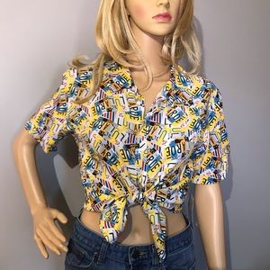 💜NWT LulaRoe 12 Thor bottom down shirt